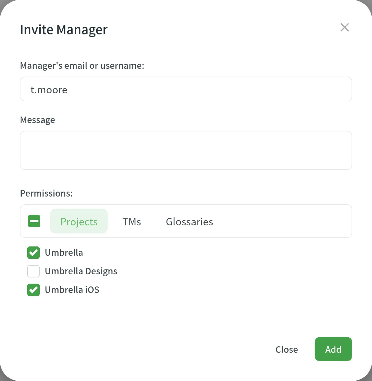 Invite manager